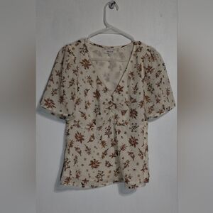 Madewell Cream Floral Blouse (0)